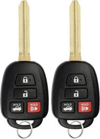 img 4 attached to 🔑 Convenient Keyless Entry: 2-Pack KeylessOption Ignition Key Fob for Toyota Camry with G Chip HYQ12BDM
