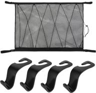 🚗 car interior ceiling cargo net bag, space-saving double-layer mesh roof organizer with seat hooks – ideal for car suv truck sundries storage логотип