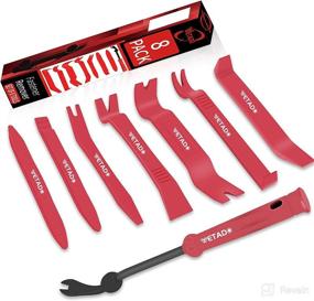 img 4 attached to 🔧 Wetado Trim Removal Tool, Car Upholstery Repair Kit, Car Door Audio Panel Trim Removal Set, Fastener Terminal Remover Tool Set - Clips Pry Kit & Auto Clip Pliers (8PCS Red)