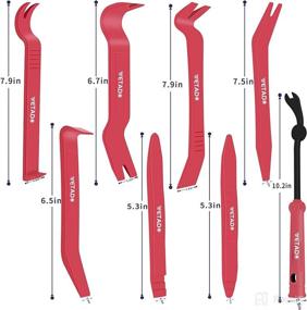 img 2 attached to 🔧 Wetado Trim Removal Tool, Car Upholstery Repair Kit, Car Door Audio Panel Trim Removal Set, Fastener Terminal Remover Tool Set - Clips Pry Kit & Auto Clip Pliers (8PCS Red)
