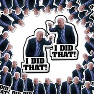 👉 100pcs spstars biden funny bumper stickers - i did biden, joe biden, all me i did stickers - pointed left right - for car, motorcycle, helmet, laptop, window логотип