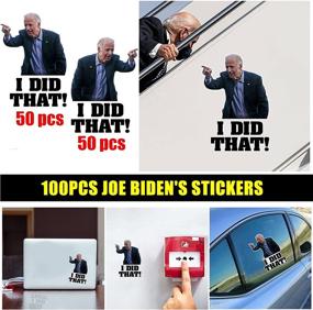 img 2 attached to 👉 100Pcs SPSTARS Biden Funny Bumper Stickers - I Did Biden, Joe Biden, All Me I Did Stickers - Pointed Left Right - for Car, Motorcycle, Helmet, Laptop, Window