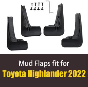 img 3 attached to 🚗 Autolosophy® Mud Flaps for Toyota Highlander 2022 - Heavy Duty Front & Rear Splash Guards with Dirt/Slush Protection - Easy Installation - 4PCS/Set