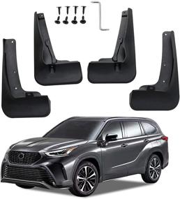 img 4 attached to 🚗 Autolosophy® Mud Flaps for Toyota Highlander 2022 - Heavy Duty Front & Rear Splash Guards with Dirt/Slush Protection - Easy Installation - 4PCS/Set