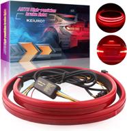 🚦 high mount 3rd brake light strip with sequential turn signal, double flash warning light flexible stop light lamp red strip - dc-12v (40”1m/1set) логотип