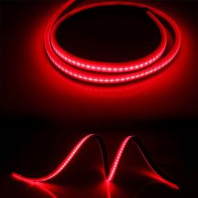 img 3 attached to 🚦 High Mount 3rd Brake Light Strip with Sequential Turn Signal, Double Flash Warning Light Flexible Stop Light Lamp Red Strip - DC-12V (40”1M/1Set)