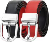 falari reversible genuine leather 6027 red m women's accessories : belts logo