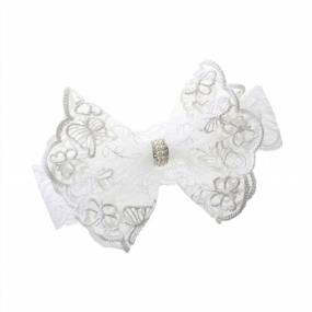 img 1 attached to Baptism Christening Headbands Girls Flower