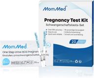 🤰 mommed pregnancy tests - 20-count individually-sealed test strips for early hcg pregnancy detection | clear results with over 99% accuracy logo