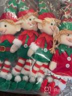 img 1 attached to Set Of 4 Flexible Christmas Elves Plush Dolls - 12-Inch Adorable Holiday Ornaments For Xmas Tree Decoration, Parties, And Santa Character Displays review by Casey Tatum