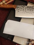 img 1 attached to 7 Inch Japanese VG10 67 Layers Super Steel Santoku Knife - Kitory Damascus Warrior Series With G10 Handle & Gift Box review by Jerome Pernell