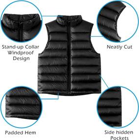 img 3 attached to High-Quality AIEOE Lightweight Sleeveless Outwear Waistcoat for Boys: Ideal Jackets & Coats