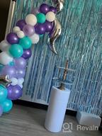 img 1 attached to Mermaid Balloon Garland Kit With 121Pcs Including Mermaid Tail Foil Balloons And Light Blue Foil Fringe Curtain For Under The Sea Party Decorations - JOYYPOP (Silver Color) review by Marc Sortijas