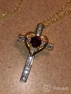 img 1 attached to Teen's or Women's Heart Gem Cross Pendant Necklace in Sterling Silver review by Shauna Kennedy