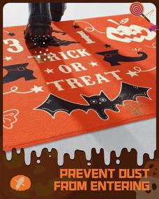img 2 attached to Коврик на Хэллоуин 24 "X36" - забавный приветственный коврик, конфеты Ghost Bat Wizard Print Decorations Outdoor Trick or Treat Sign