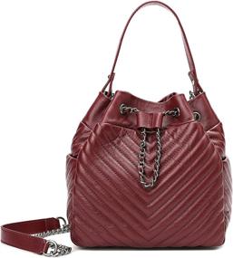 img 2 attached to EvaLuLu Quilted Shoulder Sheepskin Leather Women's Handbags & Wallets : Totes