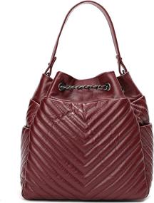 img 1 attached to EvaLuLu Quilted Shoulder Sheepskin Leather Women's Handbags & Wallets : Totes