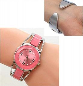 img 2 attached to Stylish ELEOPTION Bangle Watches For Women With Rhinestone Round Dial And Stainless Steel Band - Available In Multiple Colors With Watch Box Included
