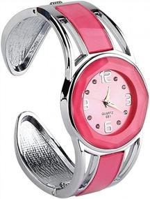 img 1 attached to Stylish ELEOPTION Bangle Watches For Women With Rhinestone Round Dial And Stainless Steel Band - Available In Multiple Colors With Watch Box Included