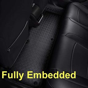 img 2 attached to 🚗 INCH EMPIRE Floor Liner Fit for Tesla Model 3 2017-2021 | Fully Embedded Customized No-Edge Floor Mat | Frunk & Trunk Blanket - 2-Layers Non-Slip Waterproof Car Carpet | Protects All-Weather | Black, Odorless