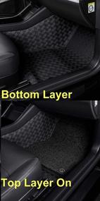 img 1 attached to 🚗 INCH EMPIRE Floor Liner Fit for Tesla Model 3 2017-2021 | Fully Embedded Customized No-Edge Floor Mat | Frunk & Trunk Blanket - 2-Layers Non-Slip Waterproof Car Carpet | Protects All-Weather | Black, Odorless