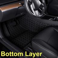 🚗 inch empire floor liner fit for tesla model 3 2017-2021 | fully embedded customized no-edge floor mat | frunk & trunk blanket - 2-layers non-slip waterproof car carpet | protects all-weather | black, odorless logo