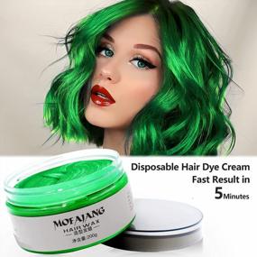 img 2 attached to Get Ready For Fun With Natural Green Temporary Hair Dye Wax - Ideal For Cosplay, Halloween And Christmas Parties!