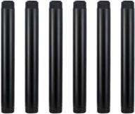 geilspace 6 pack из черных металлических труб 3/4 "× 8" - идеально подходит для промышленных стеллажей своими руками - подходит для стандартных черных труб с резьбой 3/4 " и фитингов - винтажная промышленная стальная труба (черная) логотип