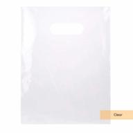 2000 clear handle bags 9x12 ldpe merchandise bag with die cut handles tear resistant strength bulk shopping, retail, trade shows, gift bags logo