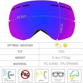 img 1 attached to Picador Ski Goggles PRO OTG Detachable Dual Layer Anti-Fog Lens Women Men