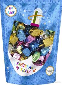 img 3 attached to Hanukkah Dreidels Metallic Multi Colored Translation Baby & Toddler Toys