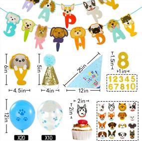 img 3 attached to 60PCS Dog Birthday Bandana Hat Set-идеально подходит для LOVESTOWN Dog Faces Party Banner Украшения и сувениры!