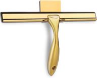 🚿 premium hiware all-purpose shower squeegee - brass & stainless steel, 10 inches логотип