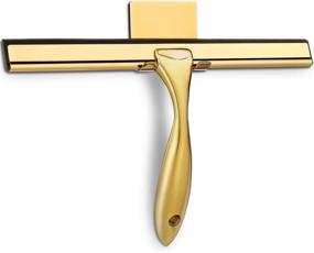 img 4 attached to 🚿 Premium HIWARE All-Purpose Shower Squeegee - Brass & Stainless Steel, 10 Inches