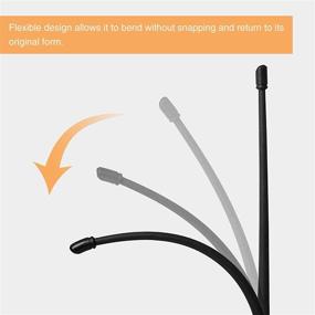 img 2 attached to 🚗 AUXMART Antenna Replacement - 13 inch Flexible Rubber Antenna for Jeep Wrangler JK JL 2007-2019