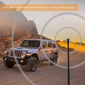 img 3 attached to 🚗 AUXMART Antenna Replacement - 13 inch Flexible Rubber Antenna for Jeep Wrangler JK JL 2007-2019