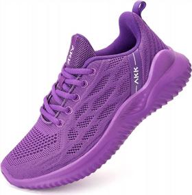 img 4 attached to Women'S Lightweight Memory Foam Running Sneakers - Breathable Tennis Shoes For Nurses, Gym & Jogging Trainers