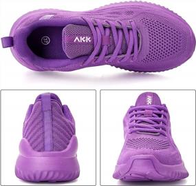 img 2 attached to Women'S Lightweight Memory Foam Running Sneakers - Breathable Tennis Shoes For Nurses, Gym & Jogging Trainers