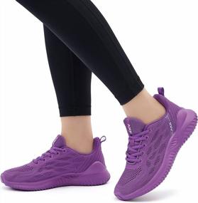 img 3 attached to Women'S Lightweight Memory Foam Running Sneakers - Breathable Tennis Shoes For Nurses, Gym & Jogging Trainers