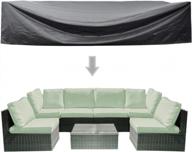 защитите свою уличную мебель: водонепроницаемый и пыленепроницаемый чехол для патио для диванов и гостиных (126 x 63 x 29 дюймов, черный) логотип