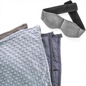 img 4 attached to Ultimate Relaxation Bundle: Yogasleep Weighted Blanket (12Lbs) And Reversible Weighted Eye Mask For Maximum Comfort
