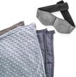 ultimate relaxation bundle: yogasleep weighted blanket (12lbs) and reversible weighted eye mask for maximum comfort logo