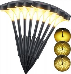 img 4 attached to Enhance Your Outdoor Space With Linkind'S Waterproof Solar Pathway Lights - 8 Pack Warm White Garden Lights For Walkway, Driveway & Backyard