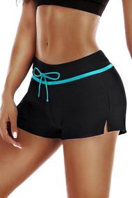 img 2 attached to 🩴 Hollow Women's Clothing: Trendy Women's Bottom Beach Shorts via Swimsuits & Cover Ups