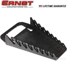 img 3 attached to Ernst Manufacturing 5047 Gripper Wrench Organizer, 8 Tool, Black: Efficient Storage Solution for Tools