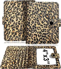 img 4 attached to 🐆 Leopard-print PU Leather Passport and Vaccine Card Holder - Travel Wallet Combo for Women and Men with Vaccination Card Slot