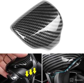 img 1 attached to 🚗 CR-V 2017-2020 Sport Style Carbon Fiber Print Gear Shift Knob Cover Trim - Accessories with Carbon Fiber Pattern