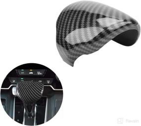 img 4 attached to 🚗 CR-V 2017-2020 Sport Style Carbon Fiber Print Gear Shift Knob Cover Trim - Accessories with Carbon Fiber Pattern