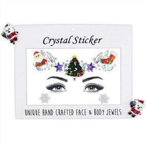 img 1 attached to Get Festive With Christmas Face Gems: Sparkling Xmas Body Jewelry & Rhinestone Tattoos For Parties & Makeup - Set Of 4