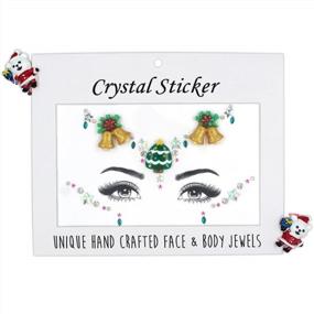img 2 attached to Get Festive With Christmas Face Gems: Sparkling Xmas Body Jewelry & Rhinestone Tattoos For Parties & Makeup - Set Of 4